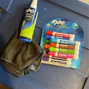 Whiteboard Care Kit with Markers and Cloth